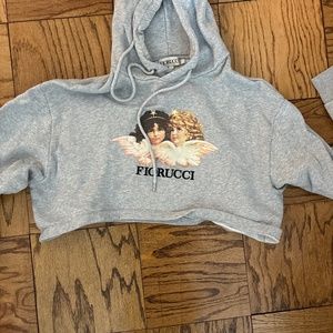 Fiorucci Angel cropped hoodie size xs